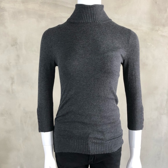My Gray Cropped Sleeve Turtleneck - Picture 3 of 8